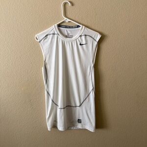 Nike Pro Combat White Dri-FIT Top